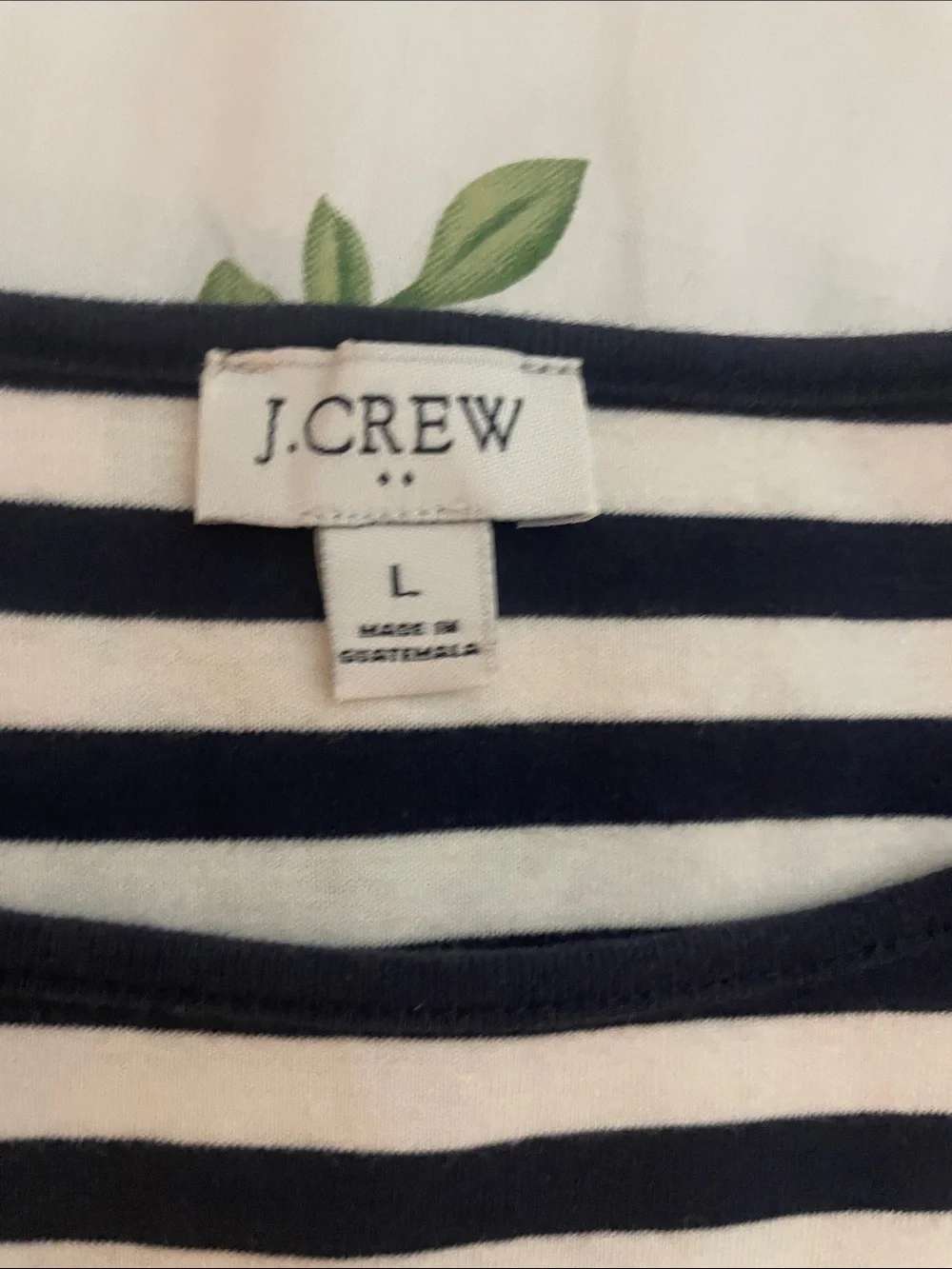 J. Crew Navy and White Striped Crewneck Tank